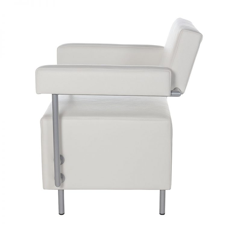 White Deco Club recliner