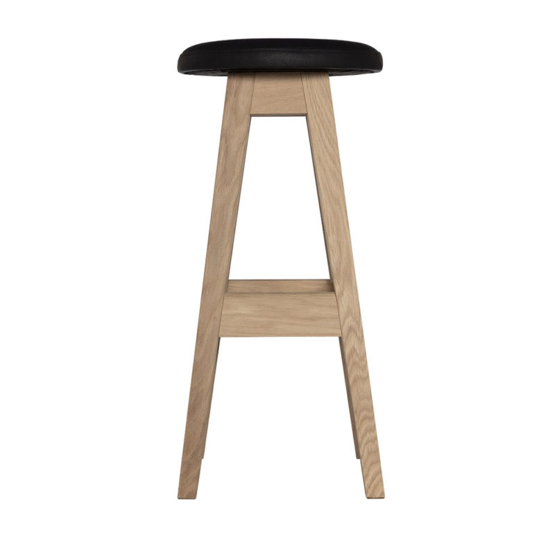 Jaccaralla stool black leather